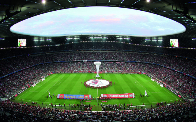 Stadium soccer game crowd giant free wallpaper - medium preview image