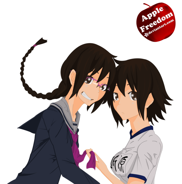 Anime couple apple background freedom free wallpaper - medium preview image