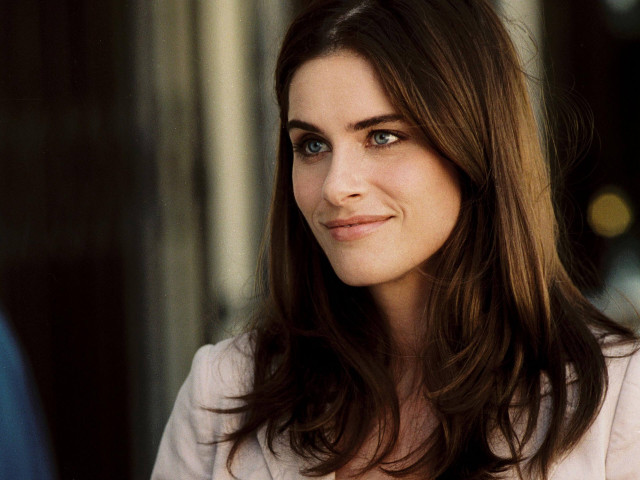 Woman white shirt tie smiling free wallpaper - medium preview image