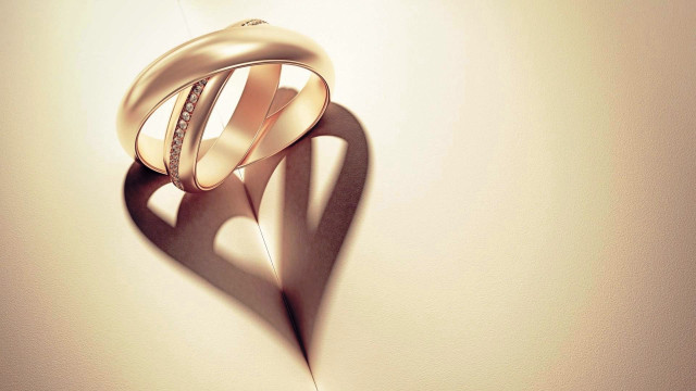 Ring diamond shadow heart wall free wallpaper - medium preview image