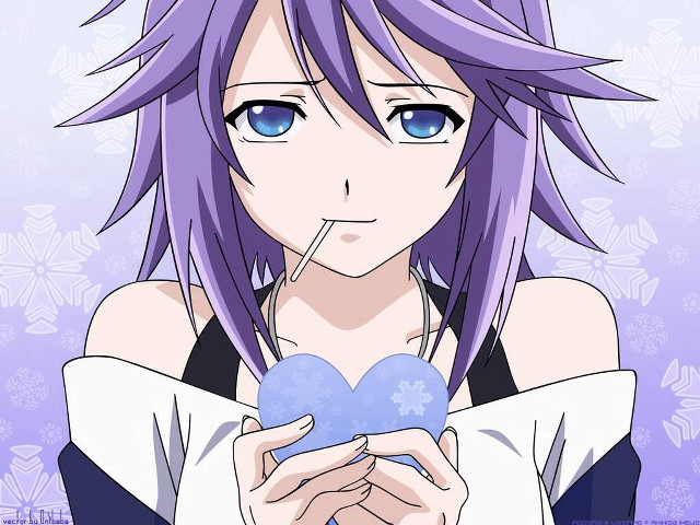 Girl purple hair heart sad free wallpaper - medium preview image