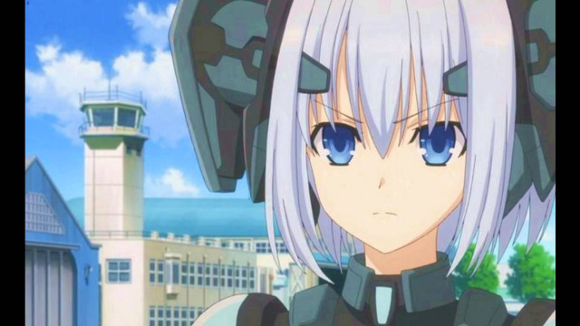 Anime white hair blue eyes free wallpaper - medium preview image