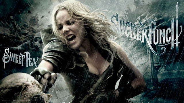 Woman knife bloody face creepy free wallpaper - medium preview image