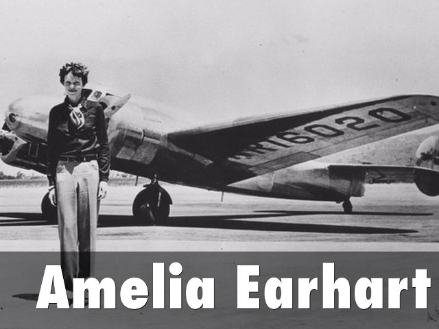 Woman airplane runway Amelia Earhart free wallpaper - medium preview image