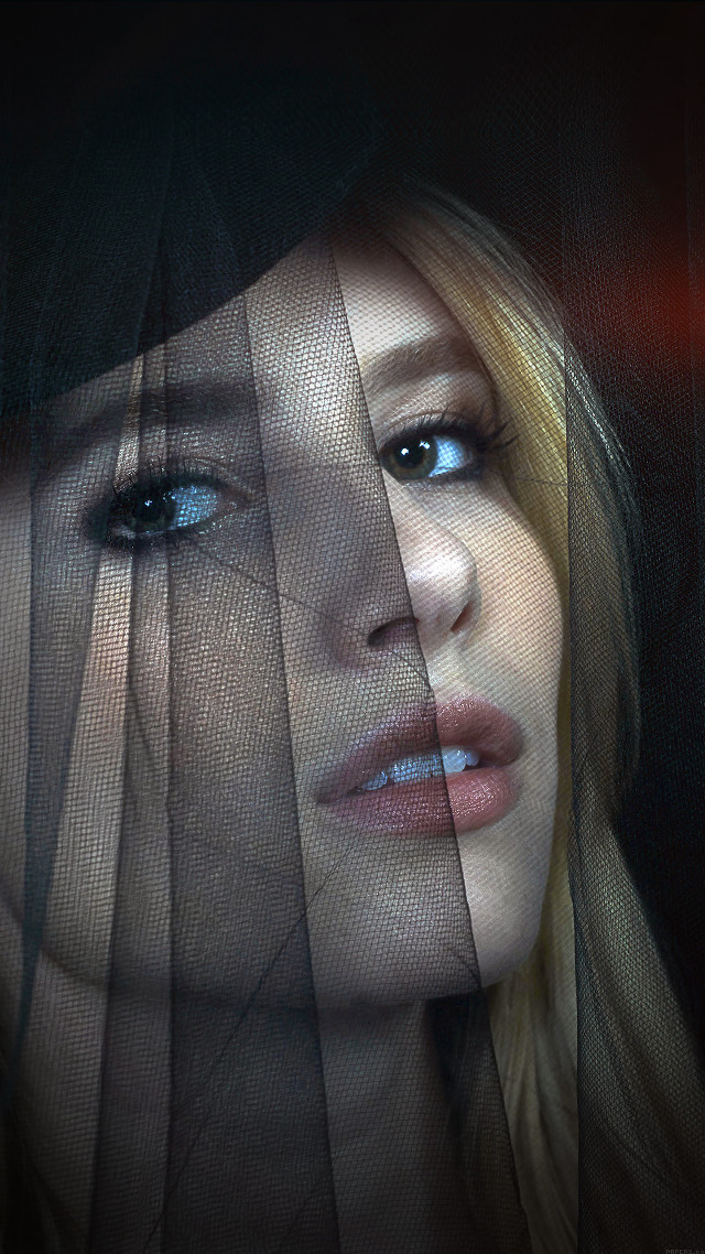 Woman blue eyes black hat free wallpaper - medium preview image