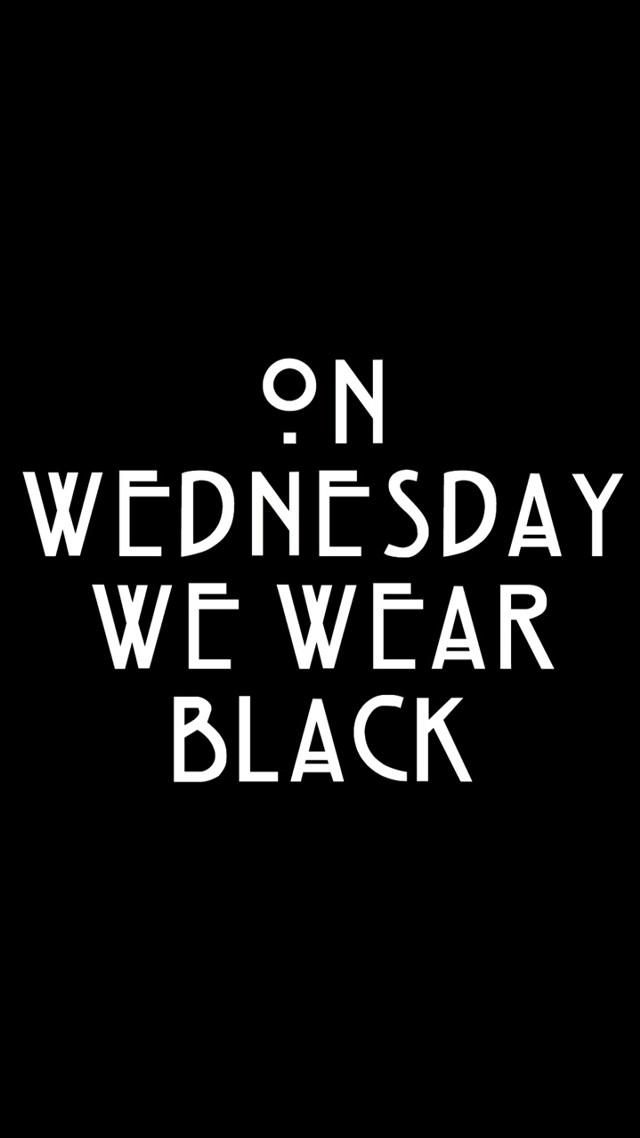 Wednesday wear black poster black free wallpaper - medium preview image