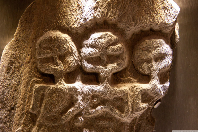 Stone carving group people man free wallpaper - medium preview image