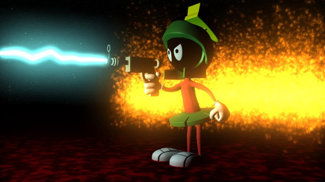 Cartoon character gun fire lightning free wallpaper - medium preview image