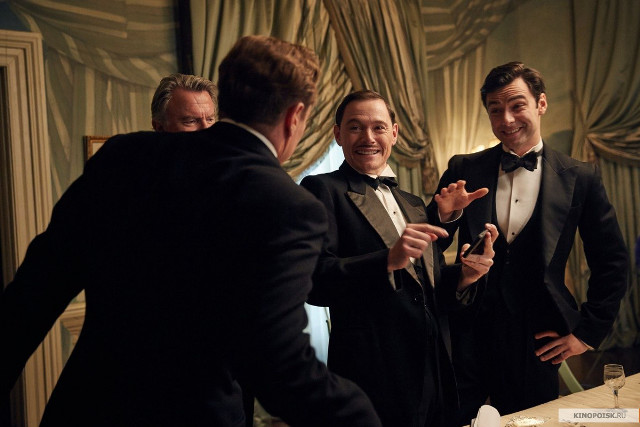 Tuxedo men talking smiling around free wallpaper - medium preview image