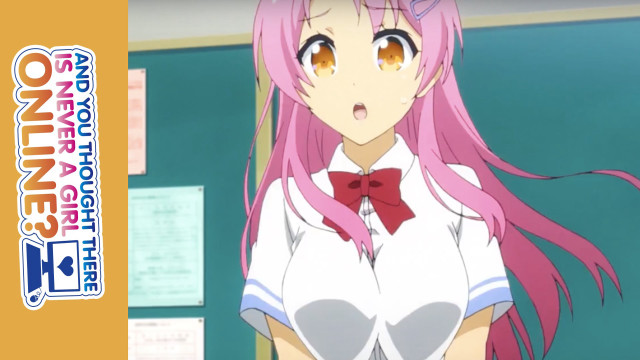 Pink hair girl classroom bowtie free wallpaper - medium preview image