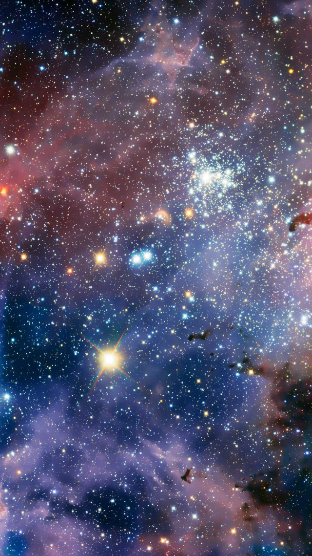 Large cluster stars sky blue free wallpaper - medium preview image