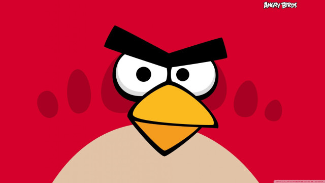 Red angry bird black beak free wallpaper - medium preview image