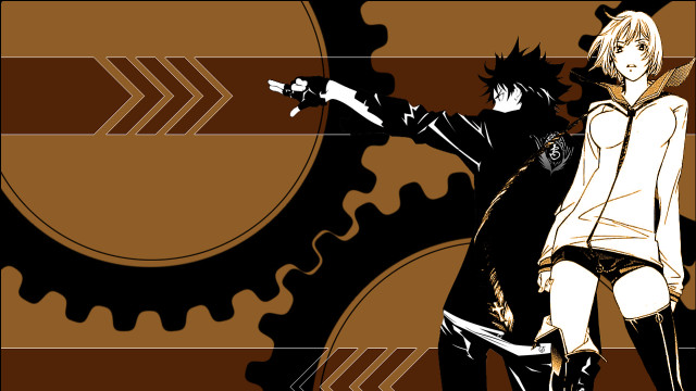 Man woman guns gear background free wallpaper - medium preview image