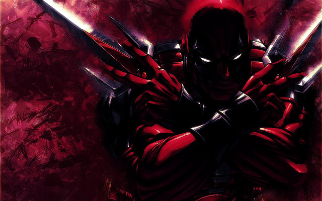 Man two swords red background free wallpaper - medium preview image