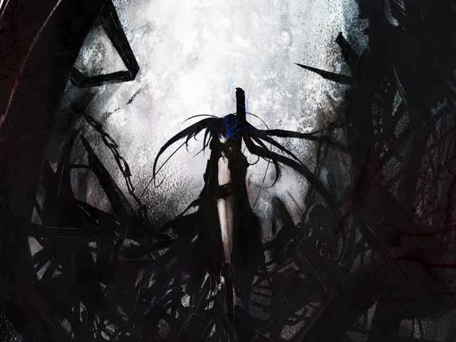 Woman sword giant clock face free wallpaper - medium preview image