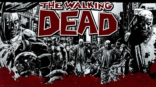 Zombies walking dead city street free wallpaper - medium preview image