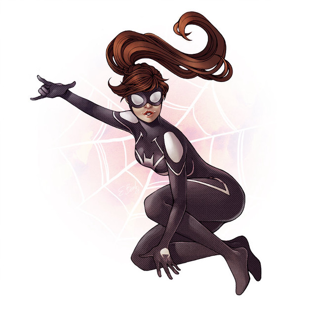 Flying woman black catsuit heroine free wallpaper - medium preview image