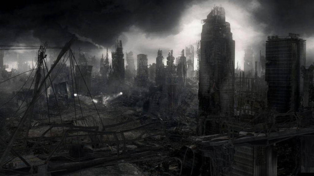 City smoke buildings sky urban free wallpaper - medium preview image