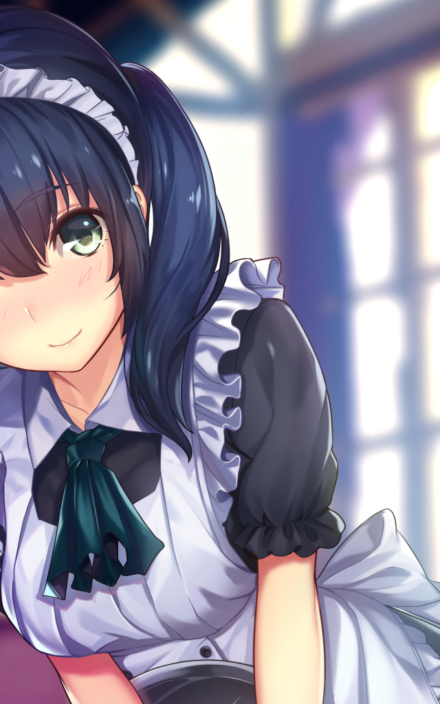 Woman white dress black bow free wallpaper - medium preview image