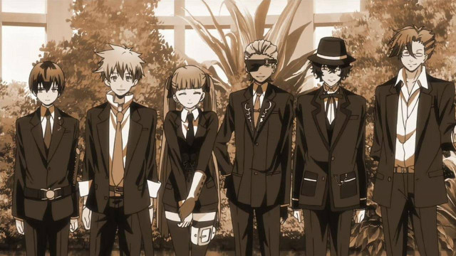 Group boys suits tree formal free wallpaper - medium preview image