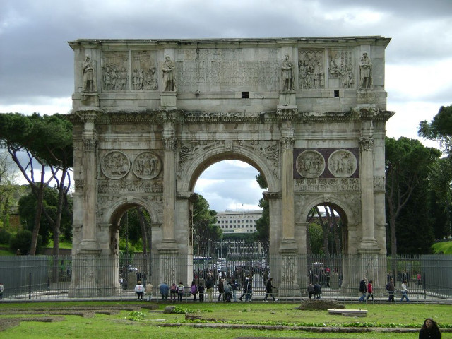 People stone arch fountain neoclassicism free wallpaper - medium preview image
