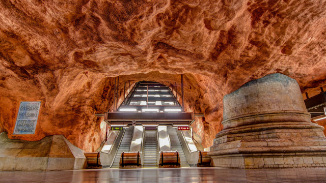 Large building escalator skylight interior free wallpaper - medium preview image
