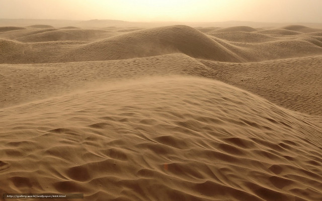 Desert sand dunes sun clouds free wallpaper - medium preview image