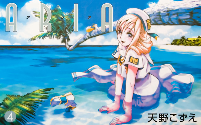 Girl beach palm tree bird free wallpaper - medium preview image