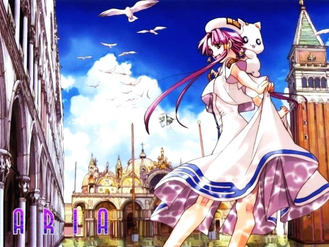 Woman dress cat city clock free wallpaper - medium preview image