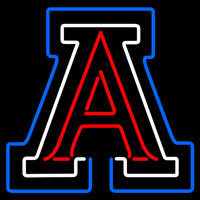 Neon letter red blue outline free wallpaper - medium preview image