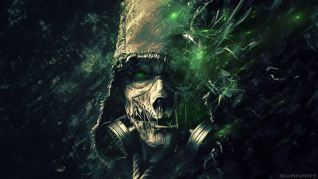 Creepy creature green eyes hat free wallpaper - medium preview image