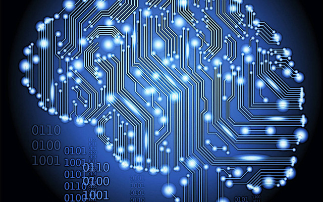 Circuit board brain blue background #3 free wallpaper - medium preview image