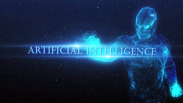 Futuristic man glowing face body free wallpaper - medium preview image