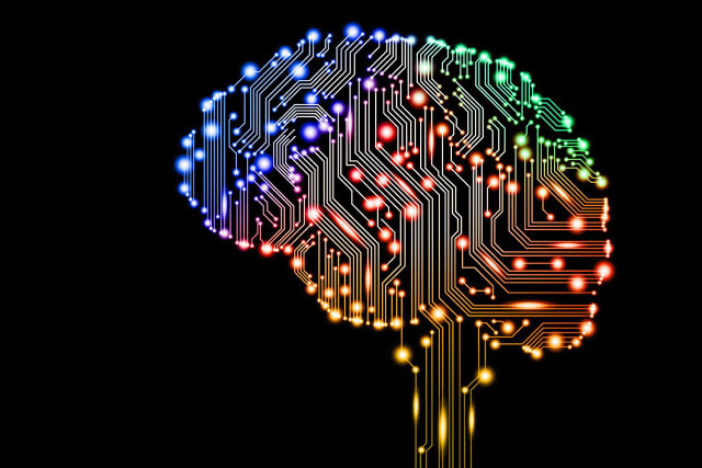Circuit brain colorful lights cybernetics free wallpaper - medium preview image