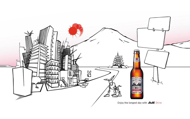 Beer table drawing city red free wallpaper - medium preview image