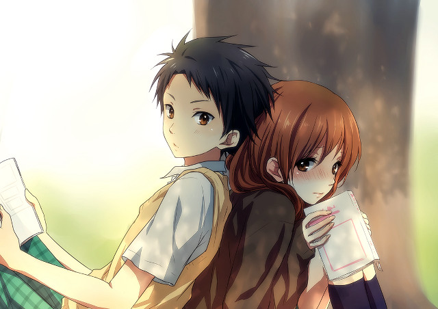 Couple people tree forest book free wallpaper - medium preview image