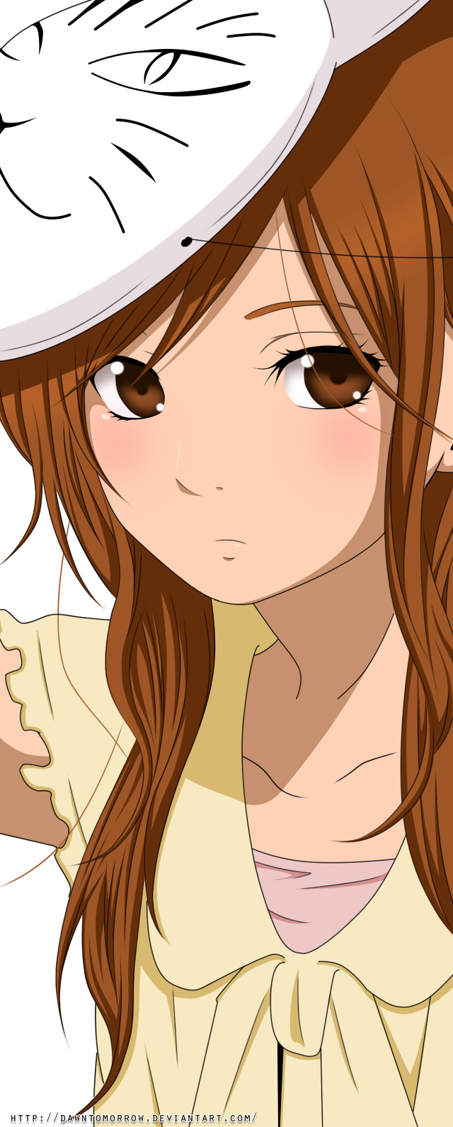 Girl hat black background white free wallpaper - medium preview image