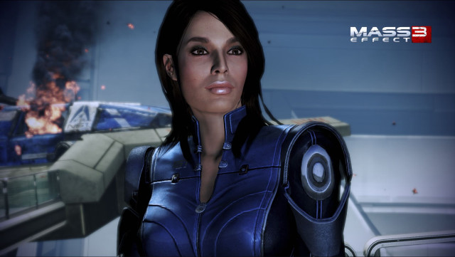 Futuristic woman suit gun action free wallpaper - medium preview image