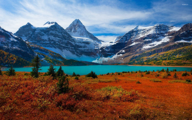 Mountain range lake snow covered #2 free wallpaper - medium preview image