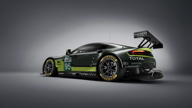 Green sports car yellow stripe free wallpaper - medium preview image