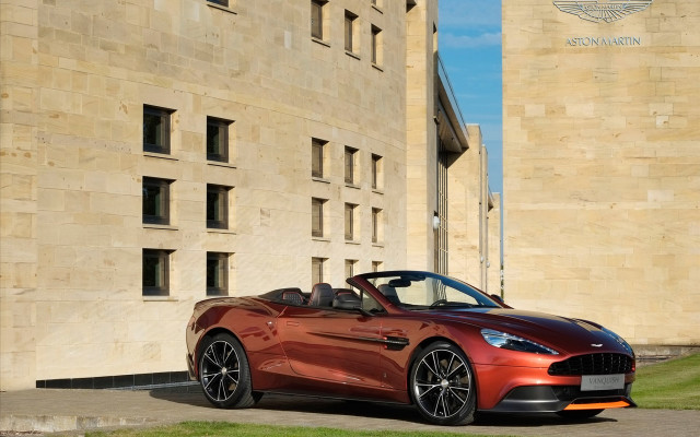 Red sports car building sky #2 free wallpaper - medium preview image