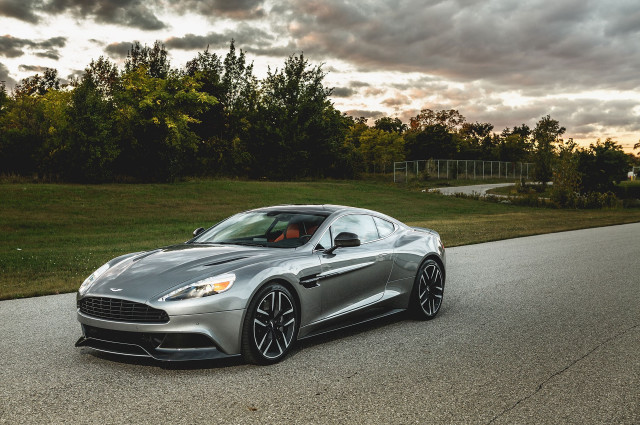 Silver car driving road forest free wallpaper - medium preview image