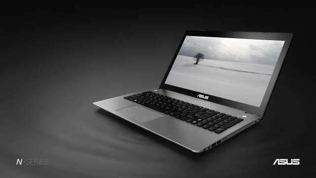 Laptop table blackbackground tree screen free wallpaper - medium preview image