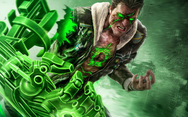 Man green paint face chest free wallpaper - medium preview image