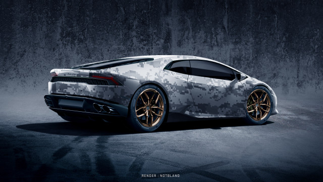 Camouflage car dark room concrete free wallpaper - medium preview image