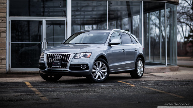 Silver car parked building glass free wallpaper - medium preview image