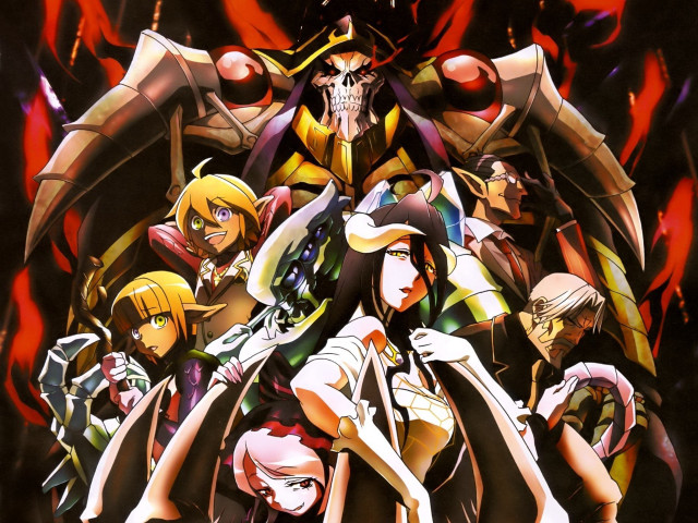 Anime characters fire background demon free wallpaper - medium preview image