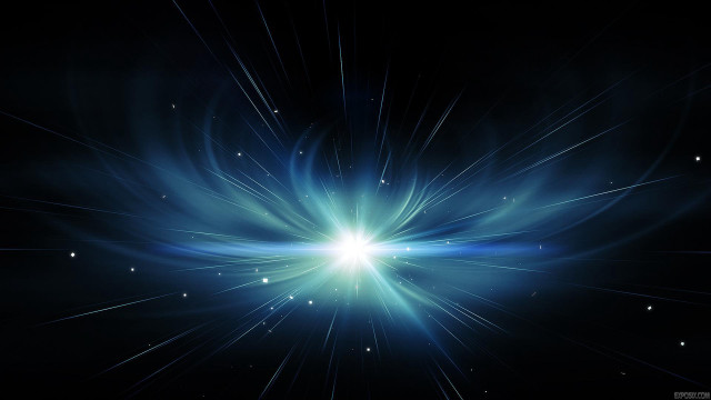 Blue star burst black background #2 free wallpaper - medium preview image