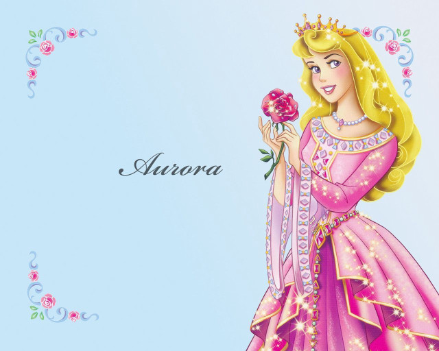 Princess holding rose name card free wallpaper - medium preview image
