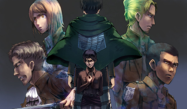 Anime characters green hair sword free wallpaper - medium preview image